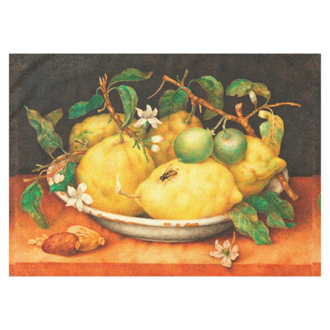 OBST UND WEISSE BLUME DER SAISON TISCHDECKE (Vorderseite (Horizontal))