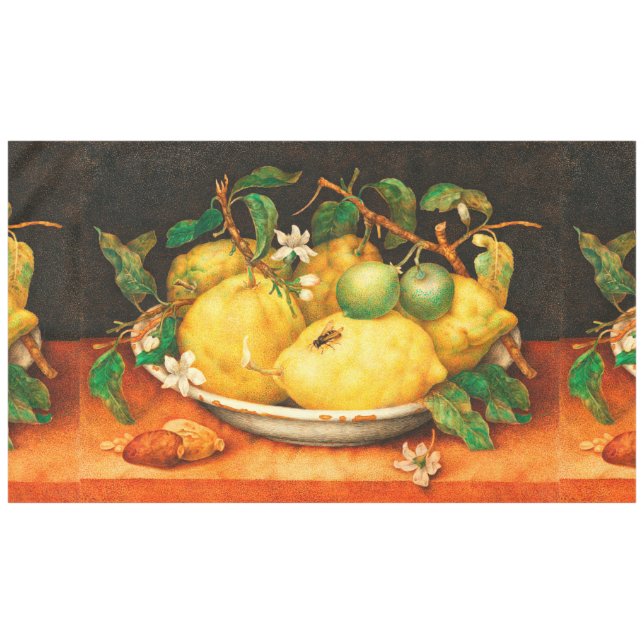 OBST UND WEISSE BLUME DER SAISON TISCHDECKE (Vorderseite (Horizontal))