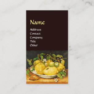 OBST UND WEISSE BLUME DER SAISON VISITENKARTE