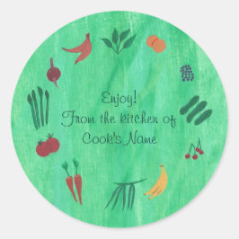 Obst Veggies aus der Küche der Aufkleber