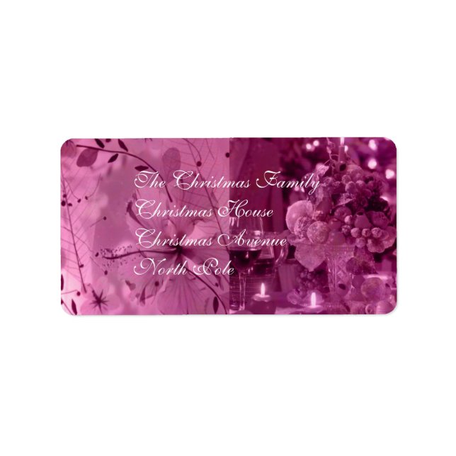 Obst, Wein und Blume Adressaufkleber (Vorne)