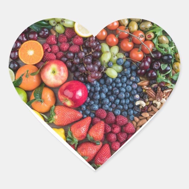 Obstaufkleber Herz-Aufkleber (Vorderseite)