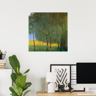 Obstbäume von Gustav Klimt, Vintager Jugendstil Poster