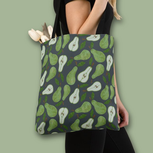 Obstbaumstruktur (Orchard Pear all over print tote bag)