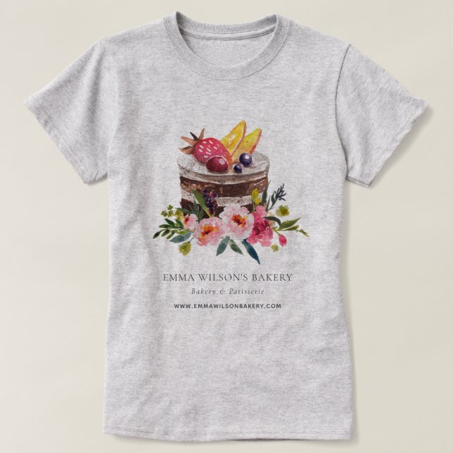 OBSTBLÜTTENKUCHEN PATISSERIE CUPCAKE BAKERIE KOCH T-Shirt (Design vorne)