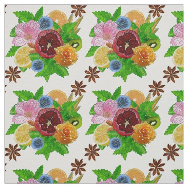 Obstbouquet. Stoff (Muster)