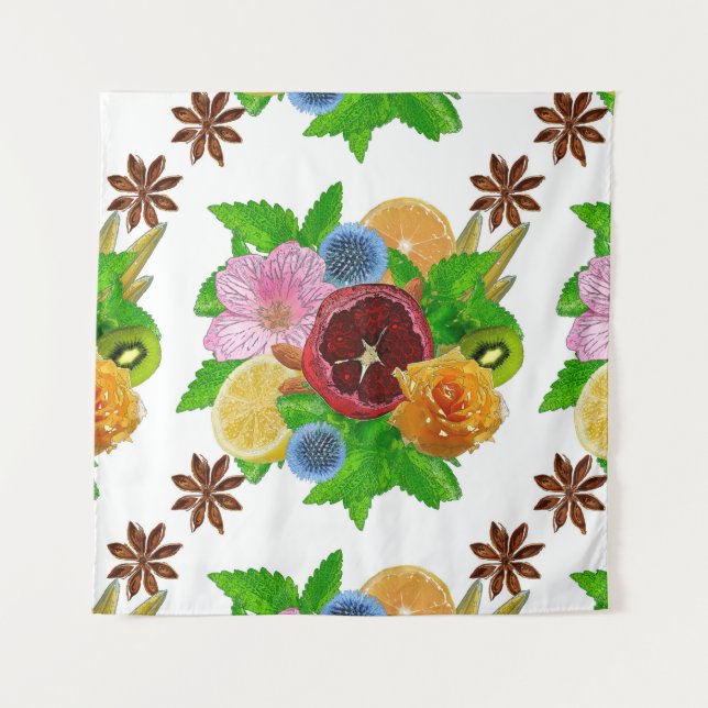 Obstbouquet. Wandteppich (Vorderseite)