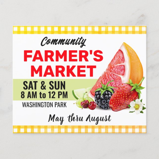 Obstcocktail Farmer's Market Flyer (Vorne)