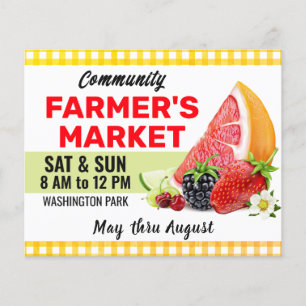 Obstcocktail Farmer's Market Flyer