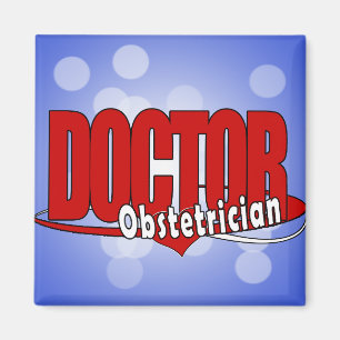 OBSTETRICIAN LOGO BIG RED DOCTOR MAGNET