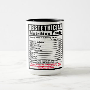Obstetriker Doctor Funny Nutrional Facts Tasse