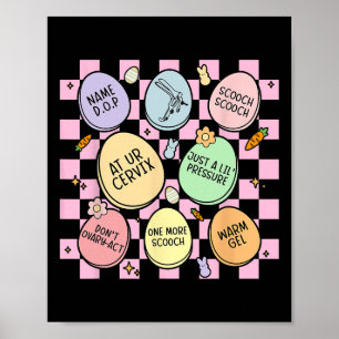 Obstetriker Eggs Bunny Gynäkologe Obgyn Nurse E Poster