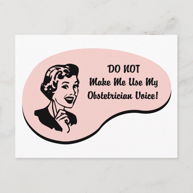 Obstetrikerstimme Postkarte (Vorderseite)