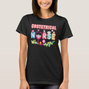 Obstetrische Krankenschwester Bunny Ostereier Jagd T-Shirt