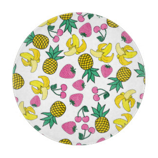 Obstfiesta: Bananen, Ananas, Erdbeeren Schneidebrett