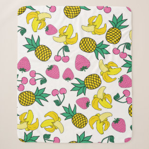 Obstfiesta: Bananen, Ananas, Erdbeeren Sherpadecke