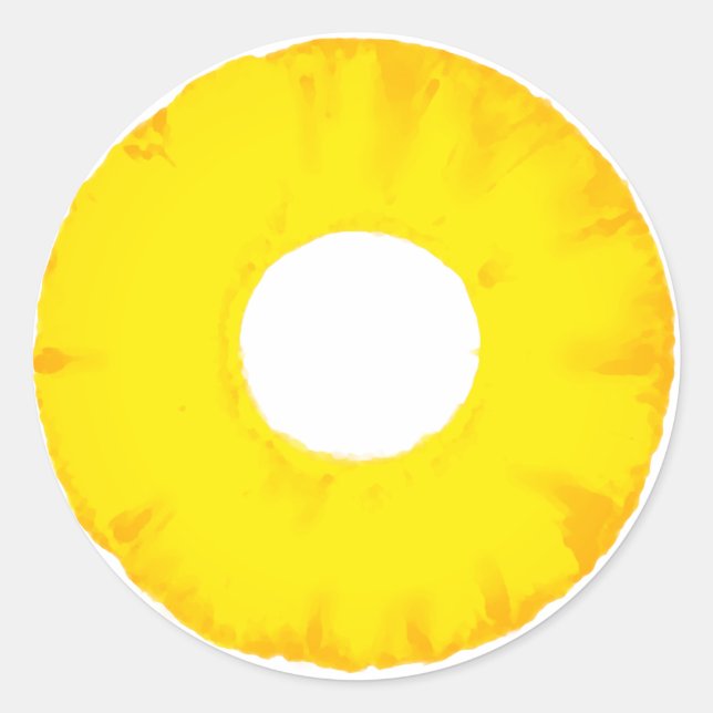 Obstgarnsticker - Ananas Runder Aufkleber (Vorderseite)