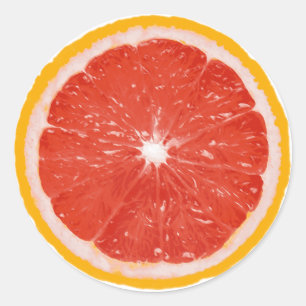 Obstgarnsticker - Grapefruits Runder Aufkleber