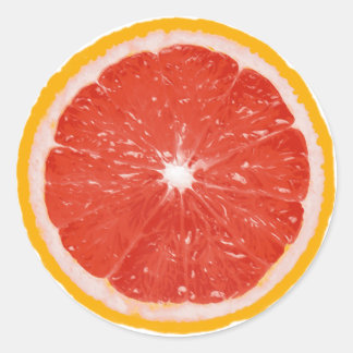 Obstgarnsticker - Grapefruits Runder Aufkleber