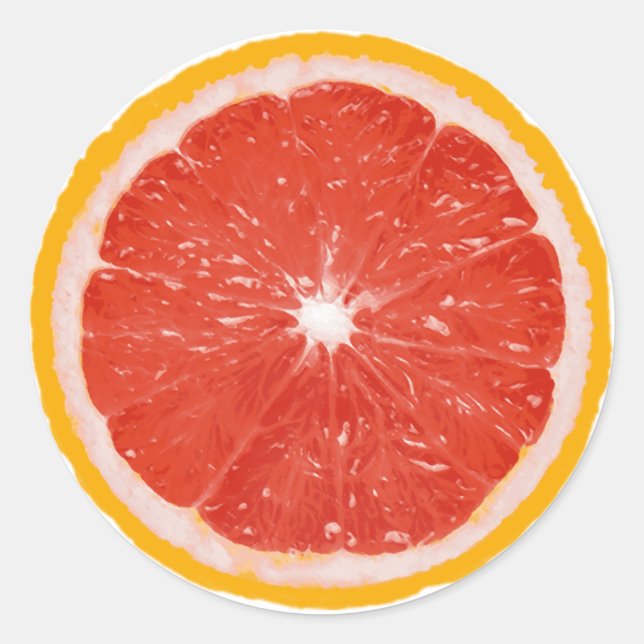 Obstgarnsticker - Grapefruits Runder Aufkleber (Vorderseite)