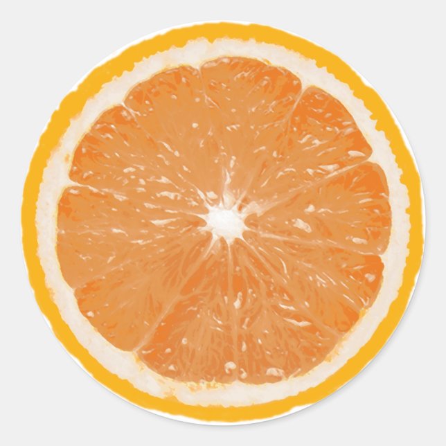 Obstgarnsticker - Orange Runder Aufkleber (Vorderseite)