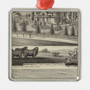 Obstgarten-Bauernhof, Somerville-Häuschen Ornament Aus Metall