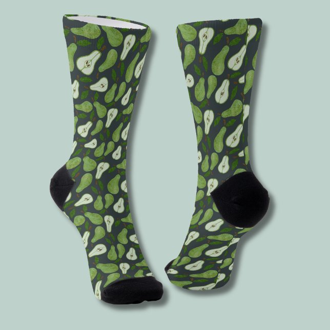 Obstgarten Birnen Fruchtmuster Socken (Orchard pear fruit pattern socks)