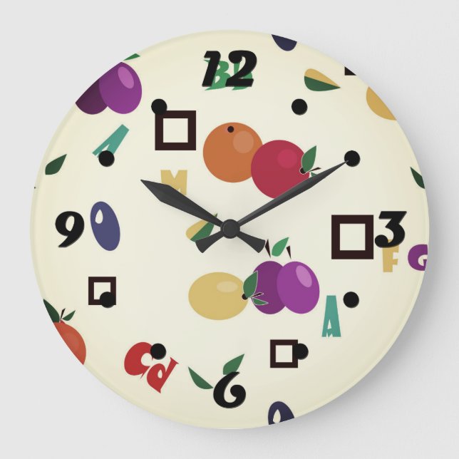 Obstgarten Große Wanduhr (Vorderseite)