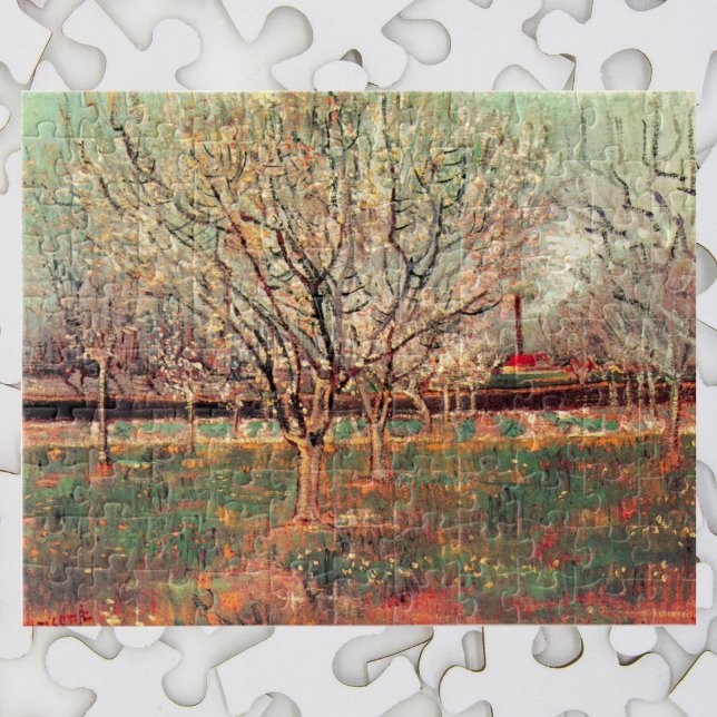 Obstgarten in Blossom, Pflaumen von Vincent van Go Puzzle (Von Creator hochgeladen)