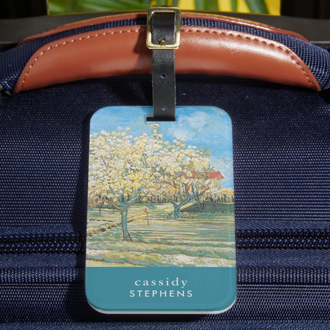Obstgarten in Blossom | Vincent van Gogh Gepäckanhänger (Vorderseite Insitu 2)