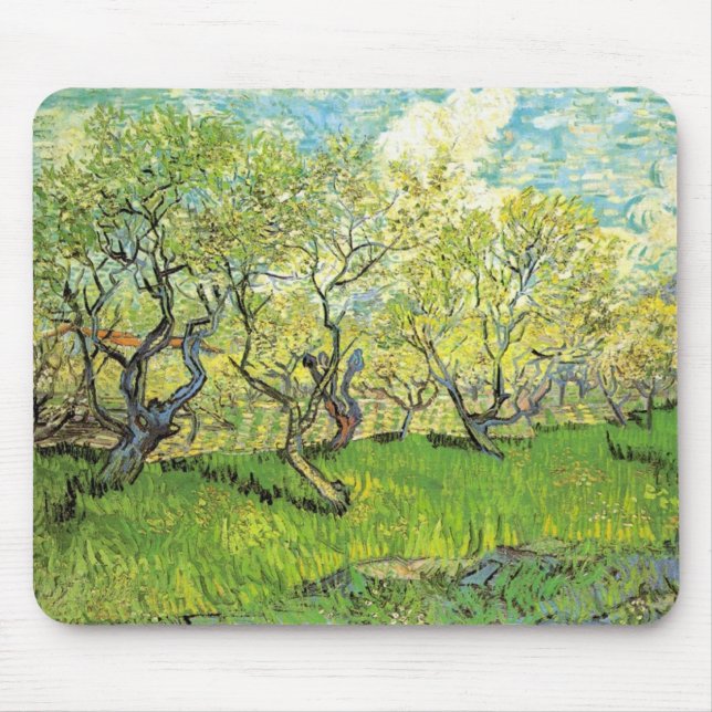 Obstgarten in Blossom Vincent van Gogh Mousepad (Vorne)