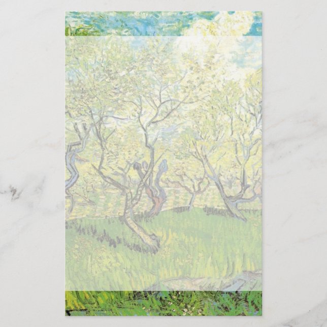 Obstgarten in Blossom von Vincent van Gogh. Briefpapier (Vorderseite)
