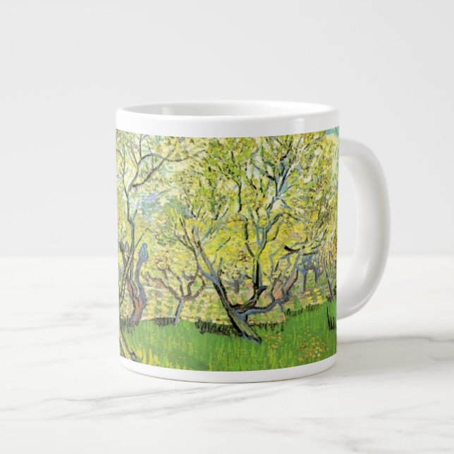 Obstgarten in Blossom von Vincent van Gogh. Jumbo-Tasse (Vorderseite Rechts)