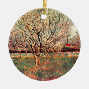 Obstgarten in Blüte, Pflaumenbäume von Vincent van Keramik Ornament