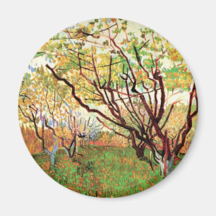 Obstgarten in Blüte von Vincent van Gogh Magnet