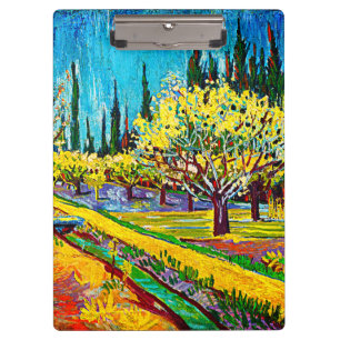 Obstgarten, von den Zypressen Vincent Van Gogh beg Klemmbrett