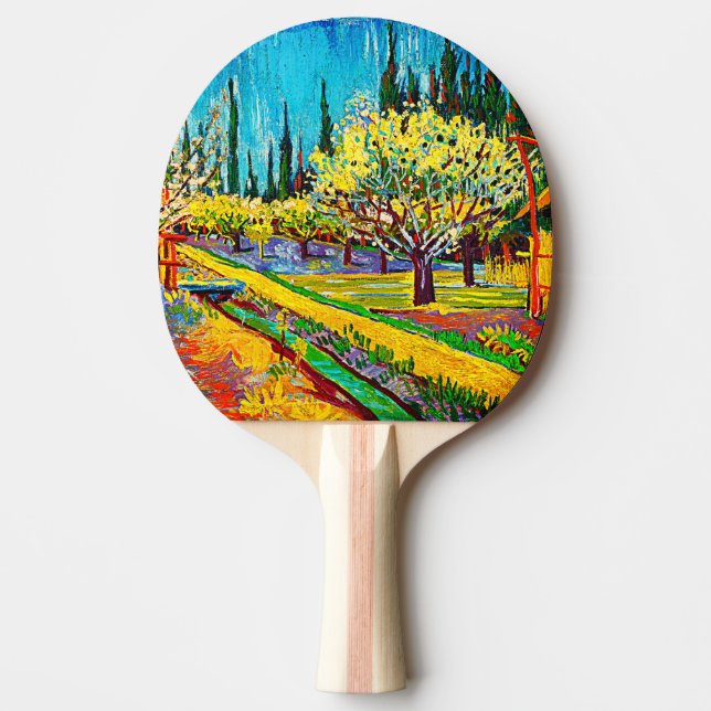 Obstgarten, von den Zypressen Vincent Van Gogh beg Tischtennis Schläger (Vorderseite)