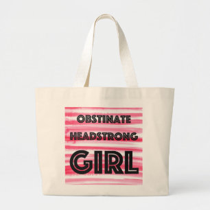 Obstinate Headstrong Girl-Tasche Jumbo Stoffbeutel
