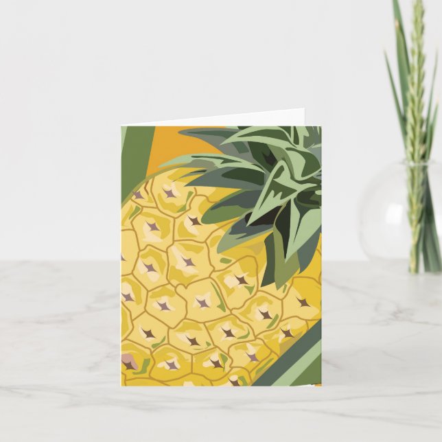 Obstkarte - Ananas Dankeskarte (Vorderseite)