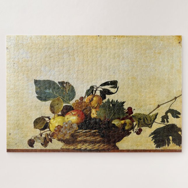 Obstkorb (1599) von Caravaggio Puzzle (Horizontal)