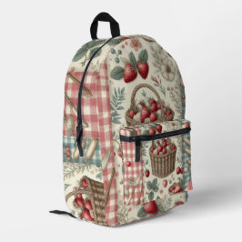 Obstkorb Gingham-Spaß Bedruckter Rucksack