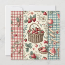 Obstkorb Gingham-Spaß Save The Date