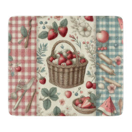 Obstkorb Gingham-Spaß Schneidebrett