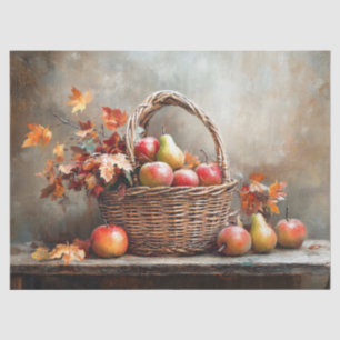 Obstkorb im Herbst Seidenpapier
