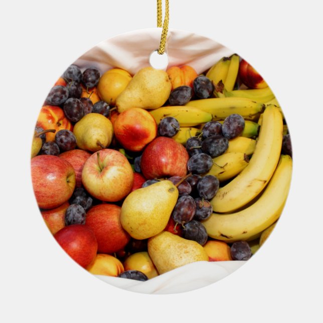 Obstkorb Keramikornament (Vorne)