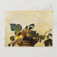 Obstkorb von Caravaggio Postkarte