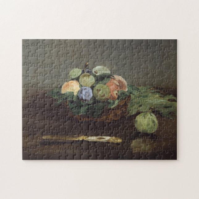 Obstkorb von Edouard Manet Puzzle (Horizontal)