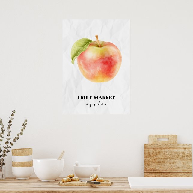 Obstmarkt Apfel Poster (Küche)