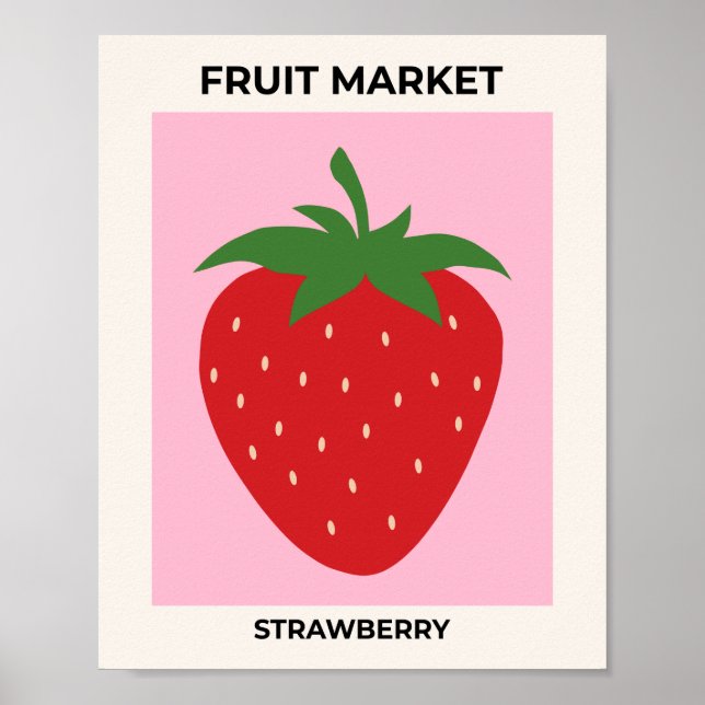 Obstmarkt Rosa Erdbeere Küche Moderne Dekoration (Vorne)