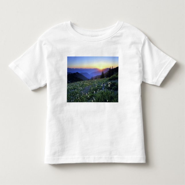 Obstrucon Point Sunset, Olympic NP, WA, USA Kleinkind T-shirt (Vorderseite)